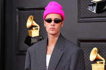 Justin Bieber attends the 64th Annual GRAMMY Awards at MGM Grand Garden Arena