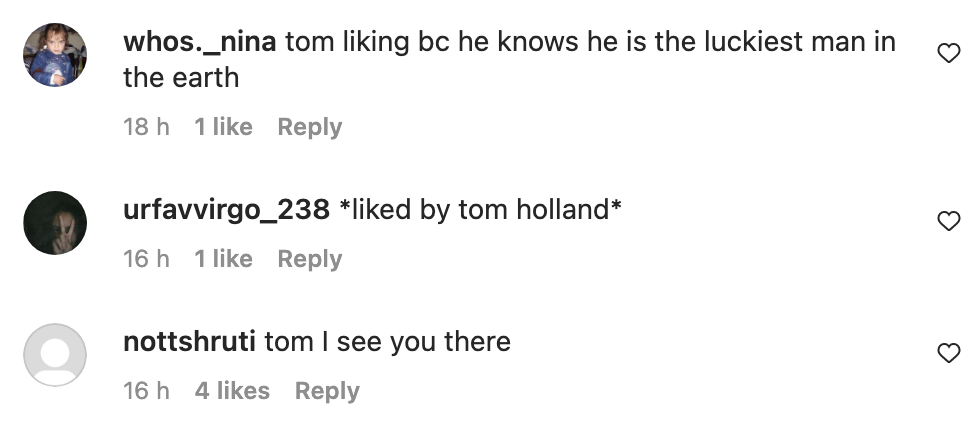 More comments, including &quot;tom i see you there&quot;