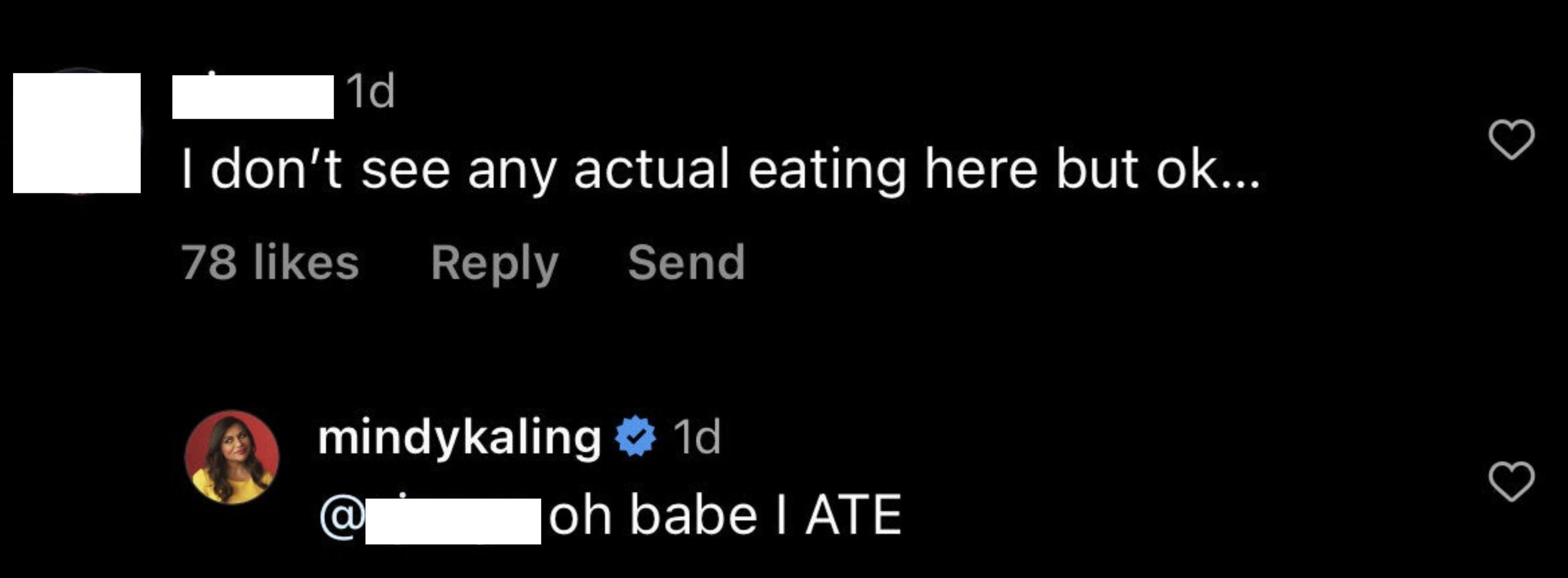 &quot;I don&#x27;t see any actual eating here but ok&quot; and &quot;oh babe I ATE&quot;