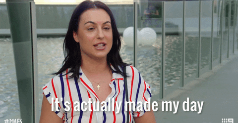 woman saying its actually made my day