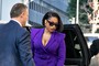 Megan Thee Stallion whose legal name is Megan Pete arrives at court
