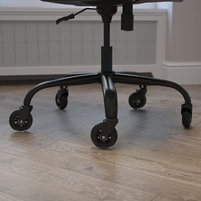the wheels on an office chair
