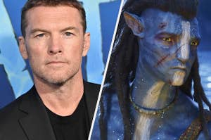 Sam Worthington and Jake Sully in Avatar: The Way of Water