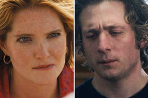 Meghann Fahy in The White Lotus and Jeremy Allen White in The Bear
