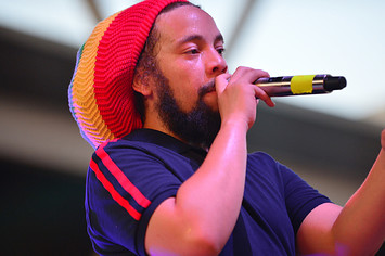 Jo Mersa Marley performs on stage during the Caribbean Village Festival