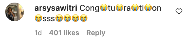 congratulations with crying emojis