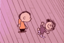the kids from the Peanuts doing their classic dances