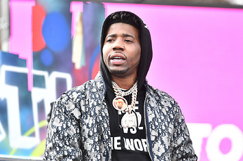YFN Lucci performs onstage during "Joy To The Polls" pop up concert.