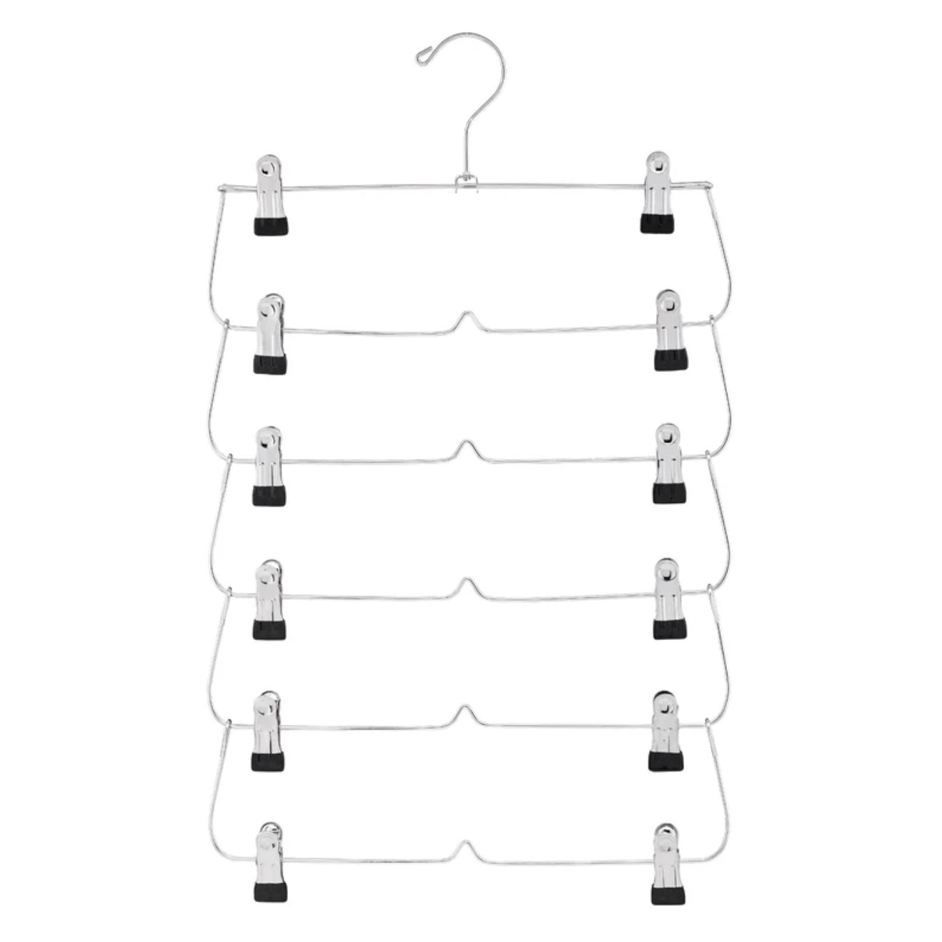 a metal hanger with 6 sections