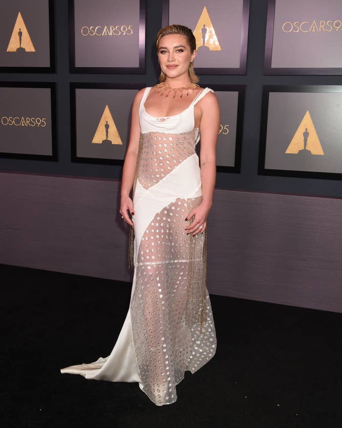 Florence Pugh Wears Pink Tulle Dress To BIFAs