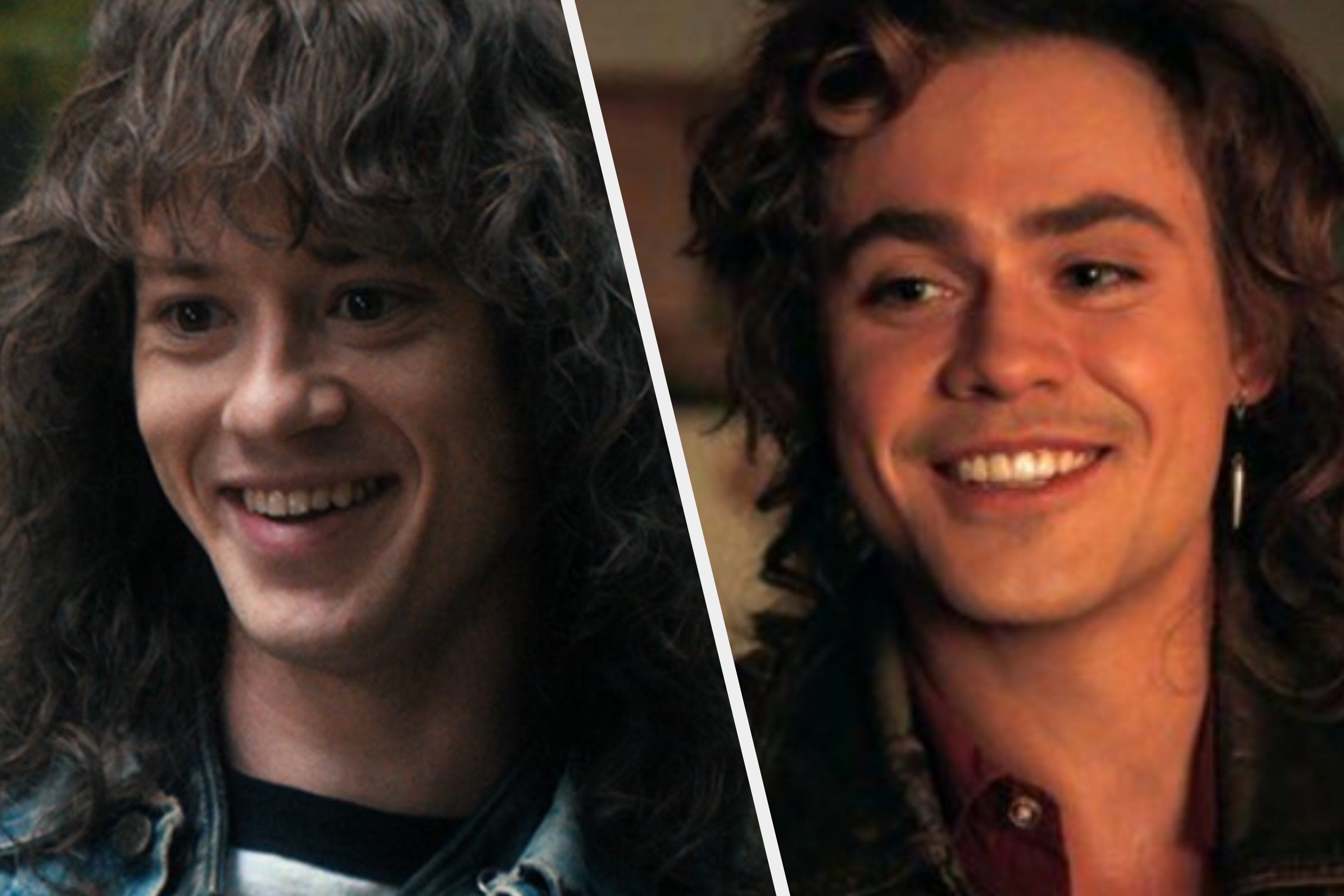 two images; on the left, Eddie from &quot;Stranger Things&quot; and on the right, Billy from &quot;Stranger Things&quot;