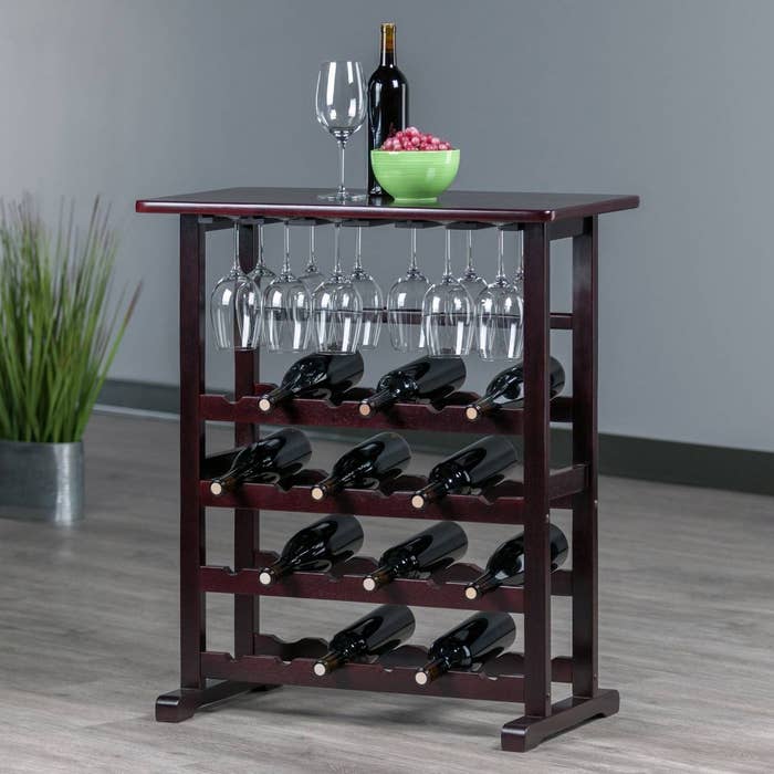 the woody retention cart with bottles connected it