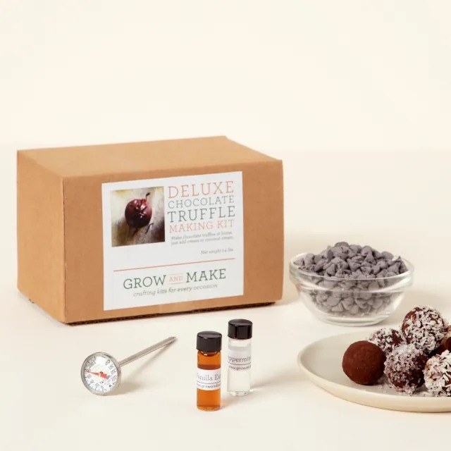 Contents of make-your-own truffle kit