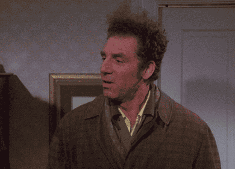 gif of kramer from seinfeld saying it&#x27;s a festivus miracle