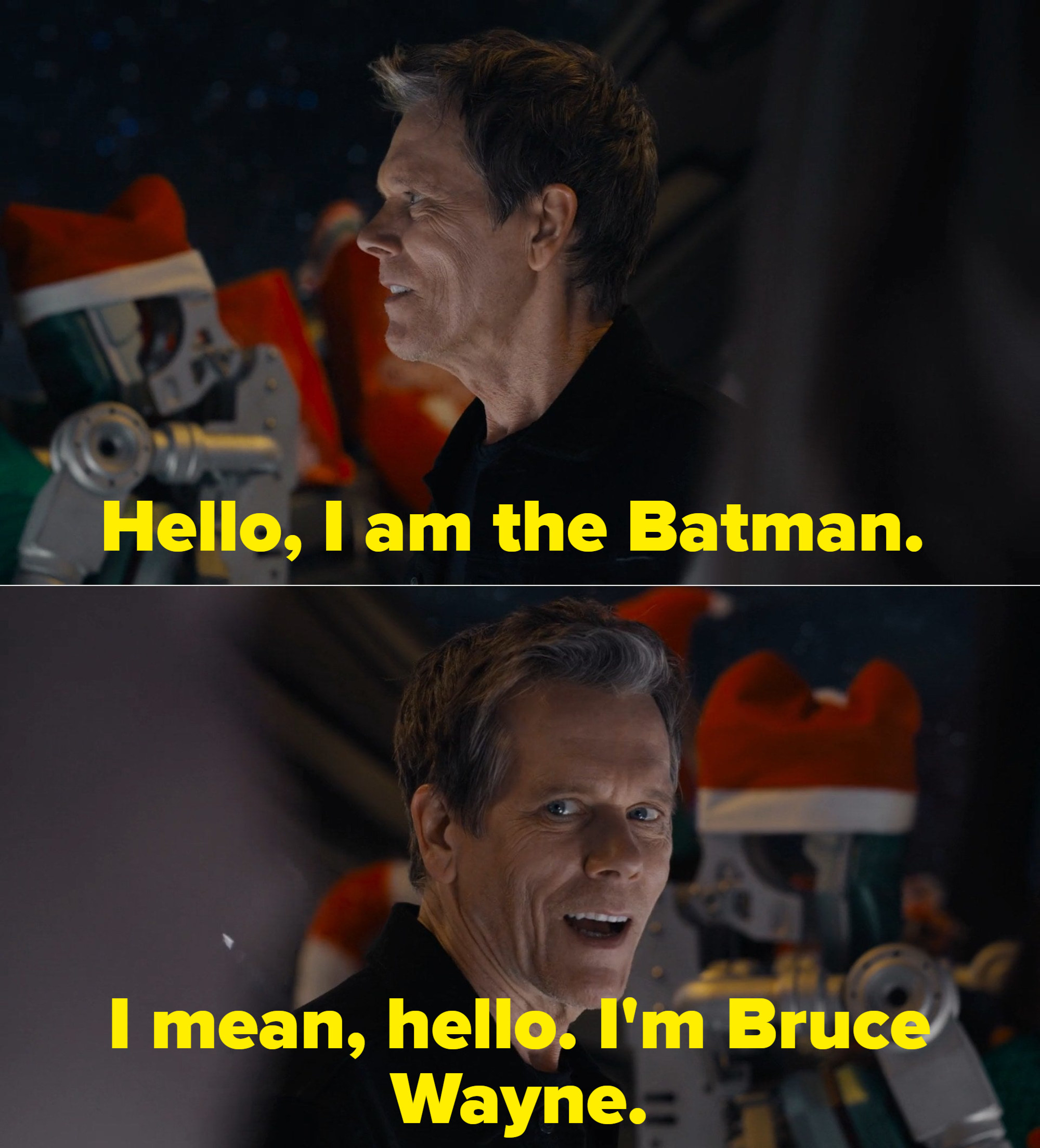 Kevin Bacon says something