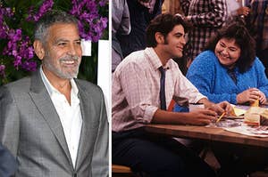 George Clooney, younger George Clooney and Roseanne Barr