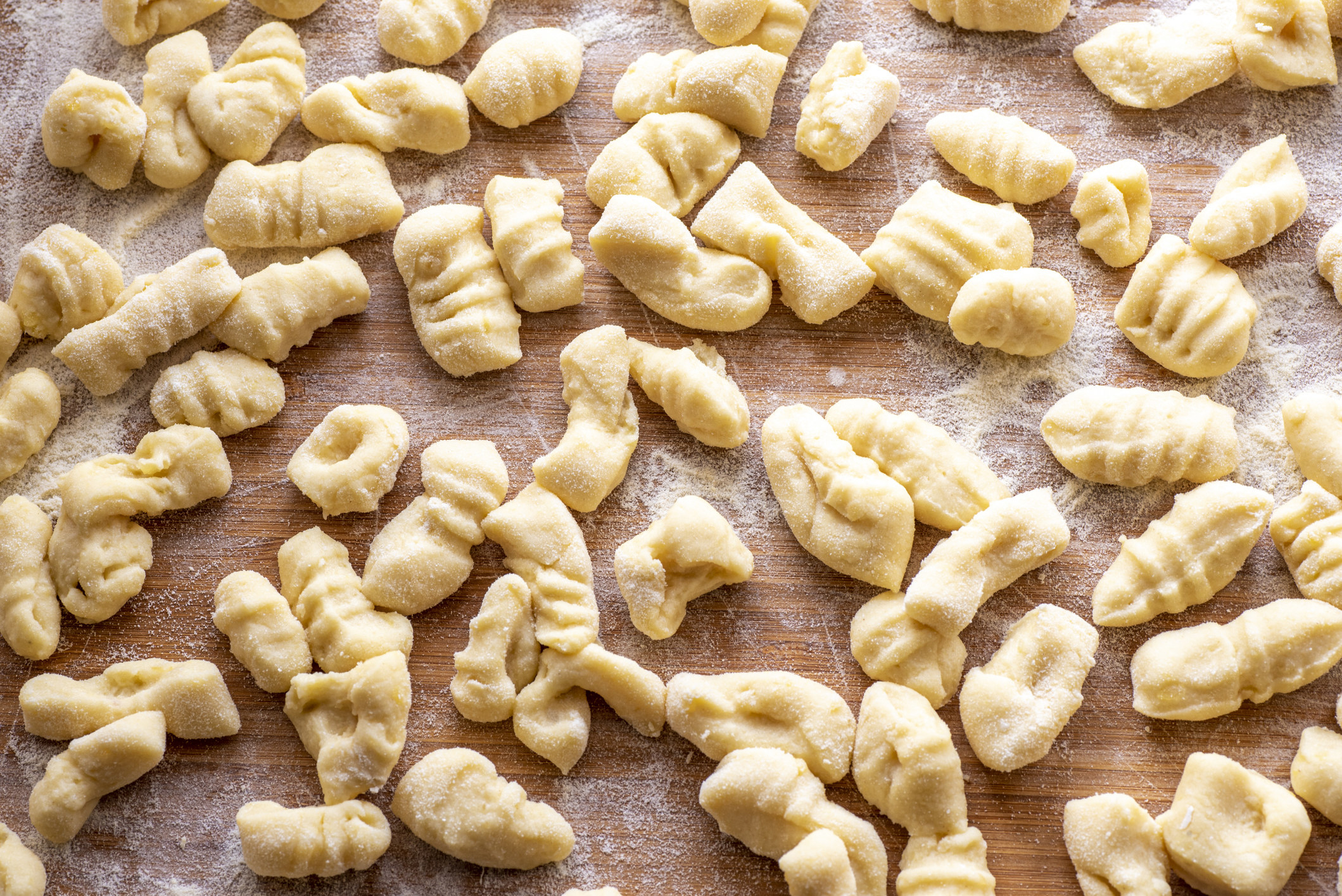 Homemade potato gnocchi.