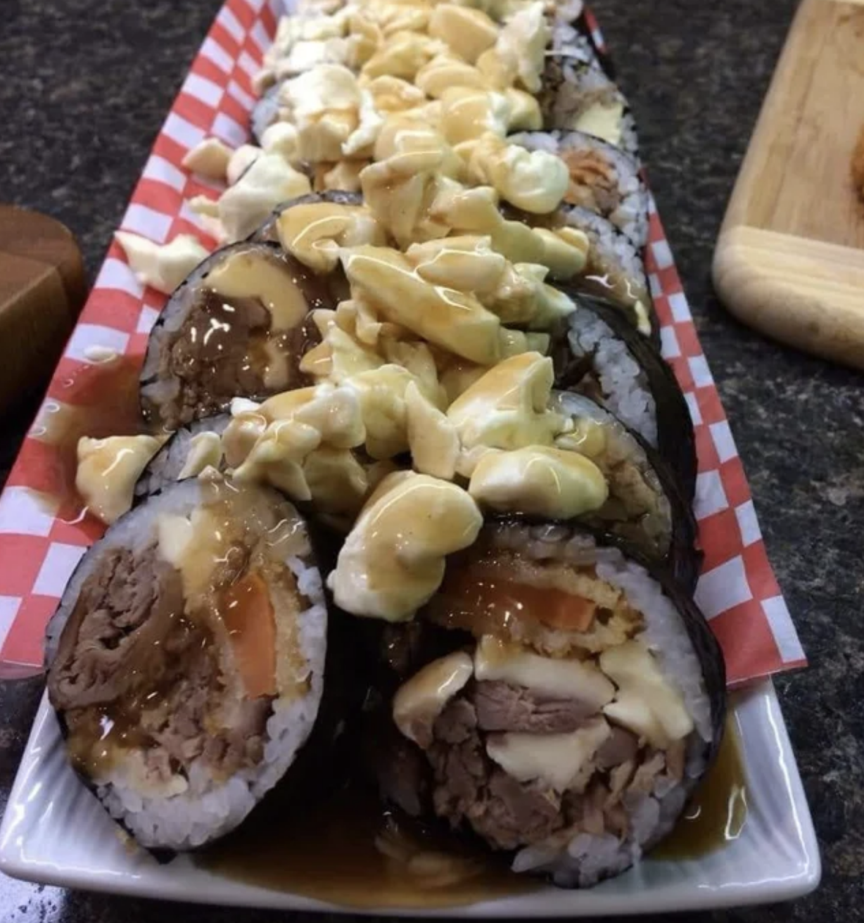 sushi with poutine