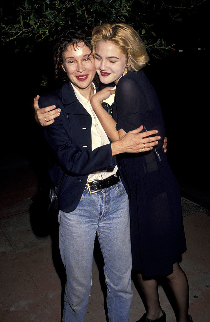 Jaid and Drew Barrymore hugging