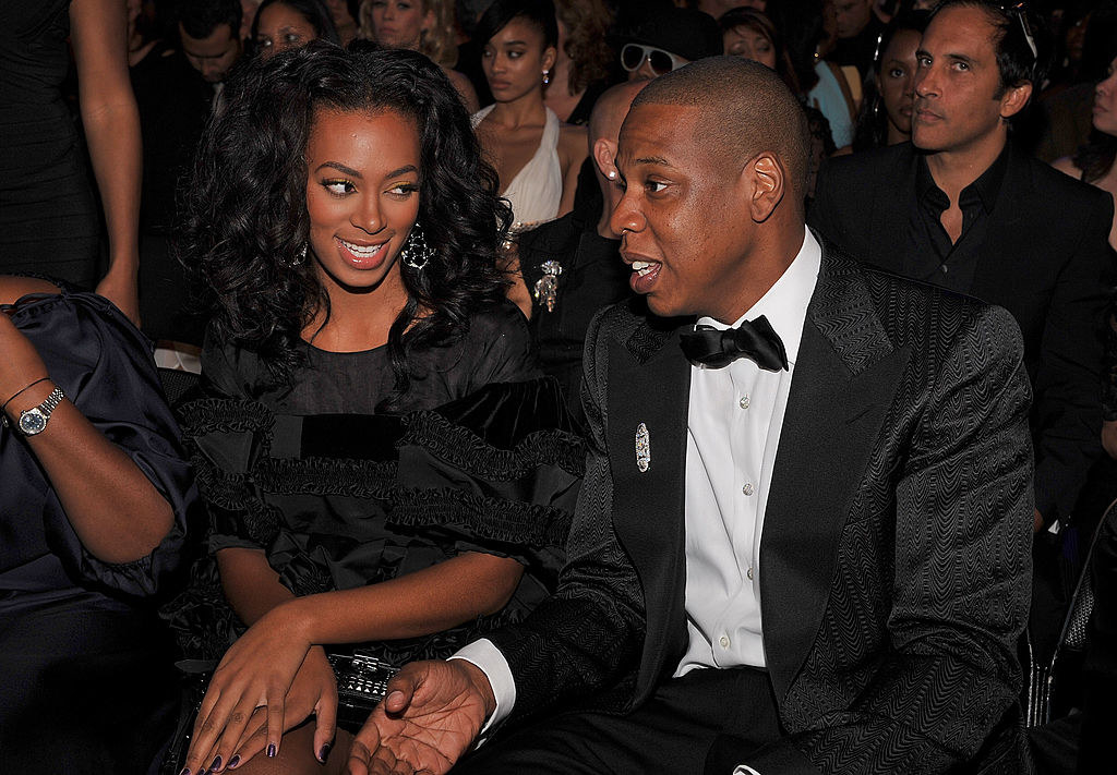 Solange Knowles talking to Jay-Z