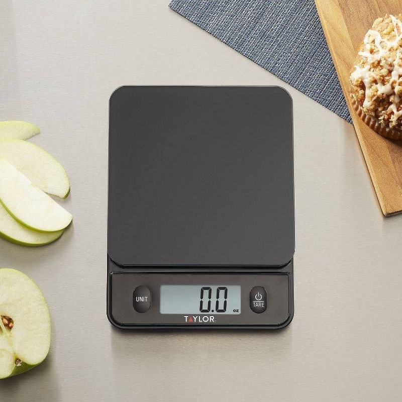 the scale on a countertop