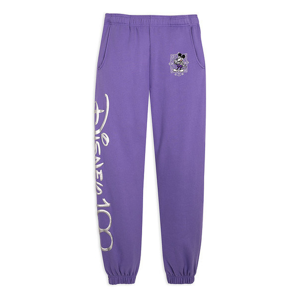 Purple jogging pants that match the hoodie