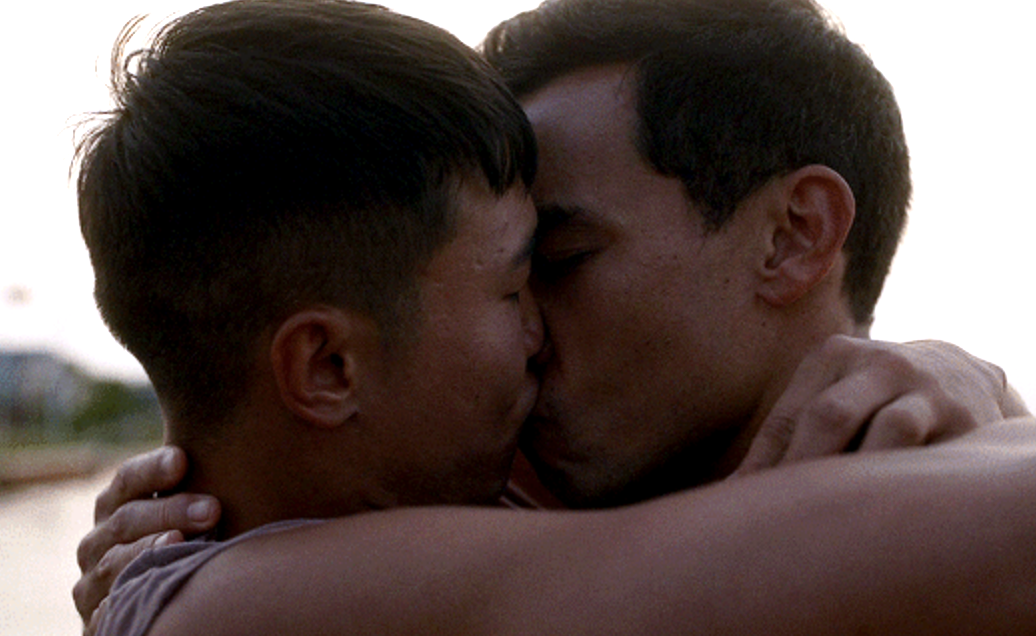 Noah and Will kissing