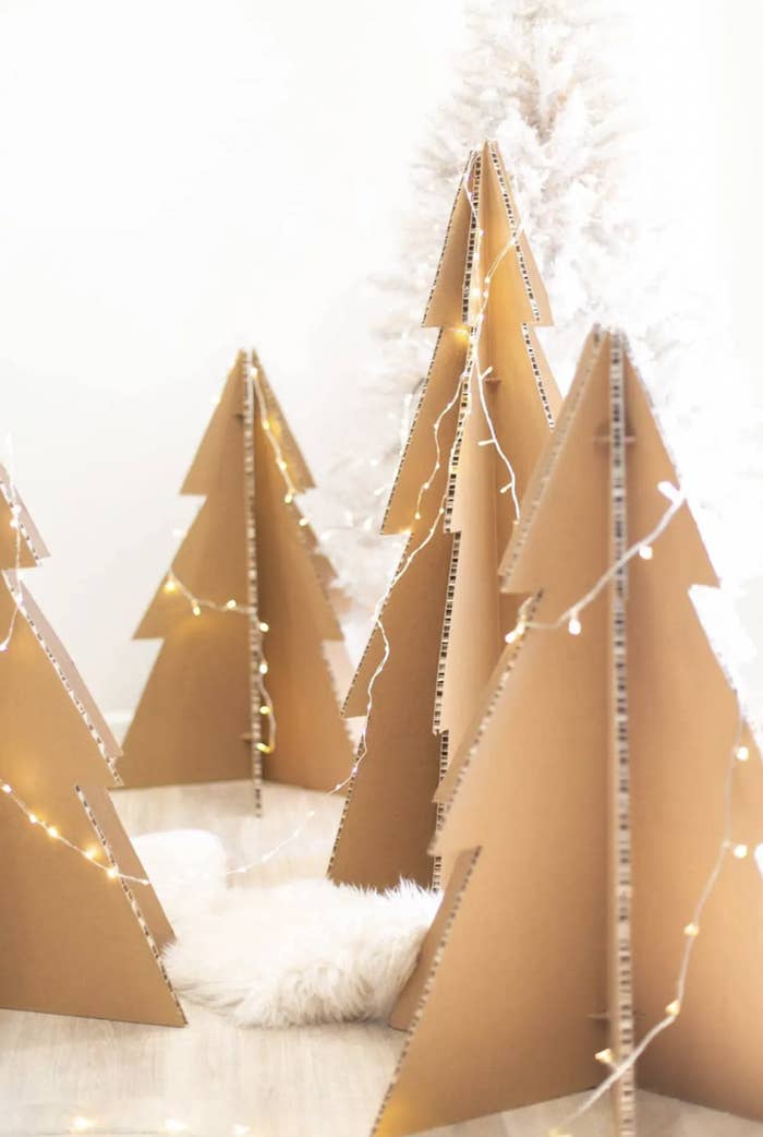 cardboard Christmas trees