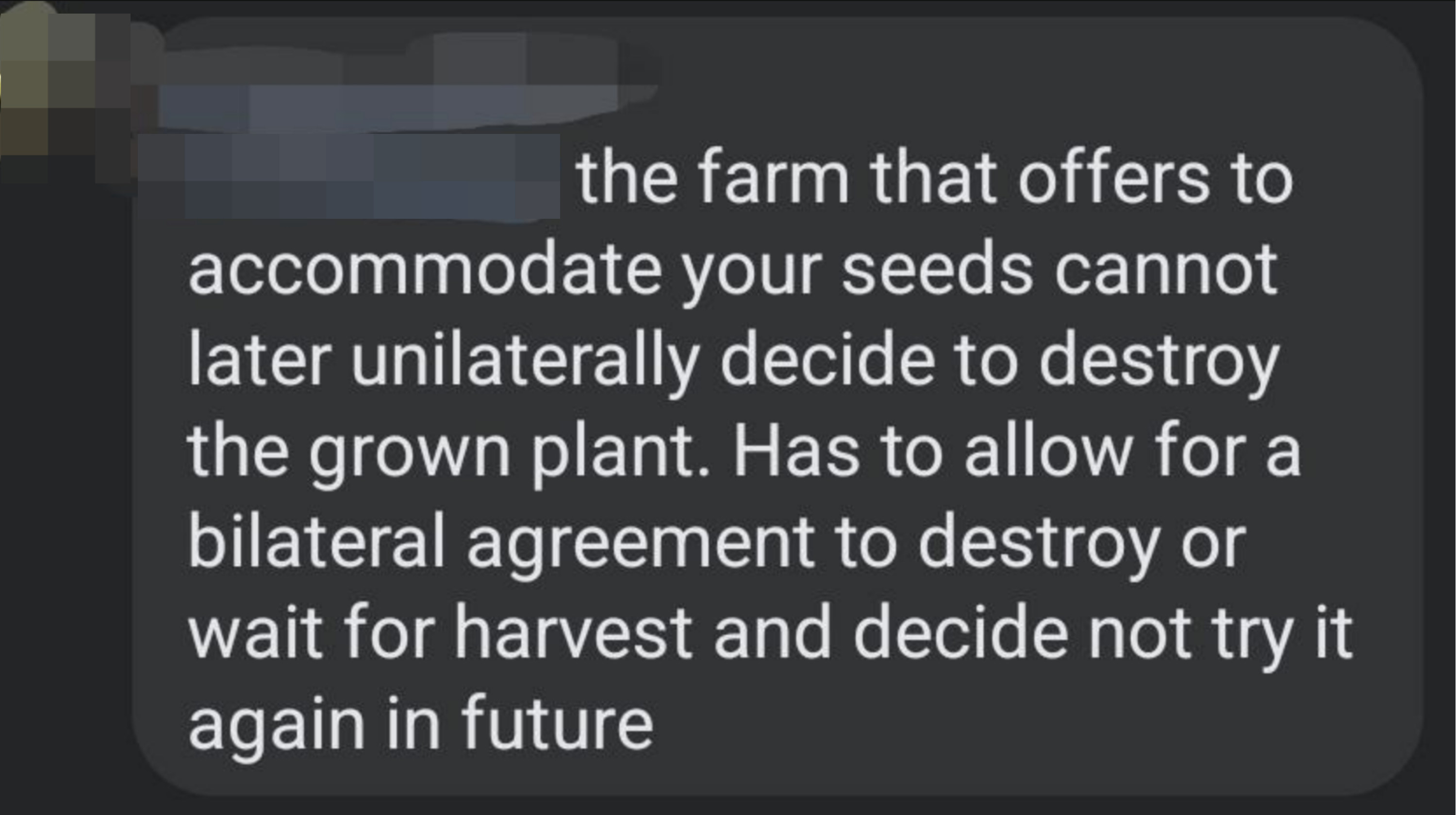 man comparing farming and harvesting seeds to women getting pregnant