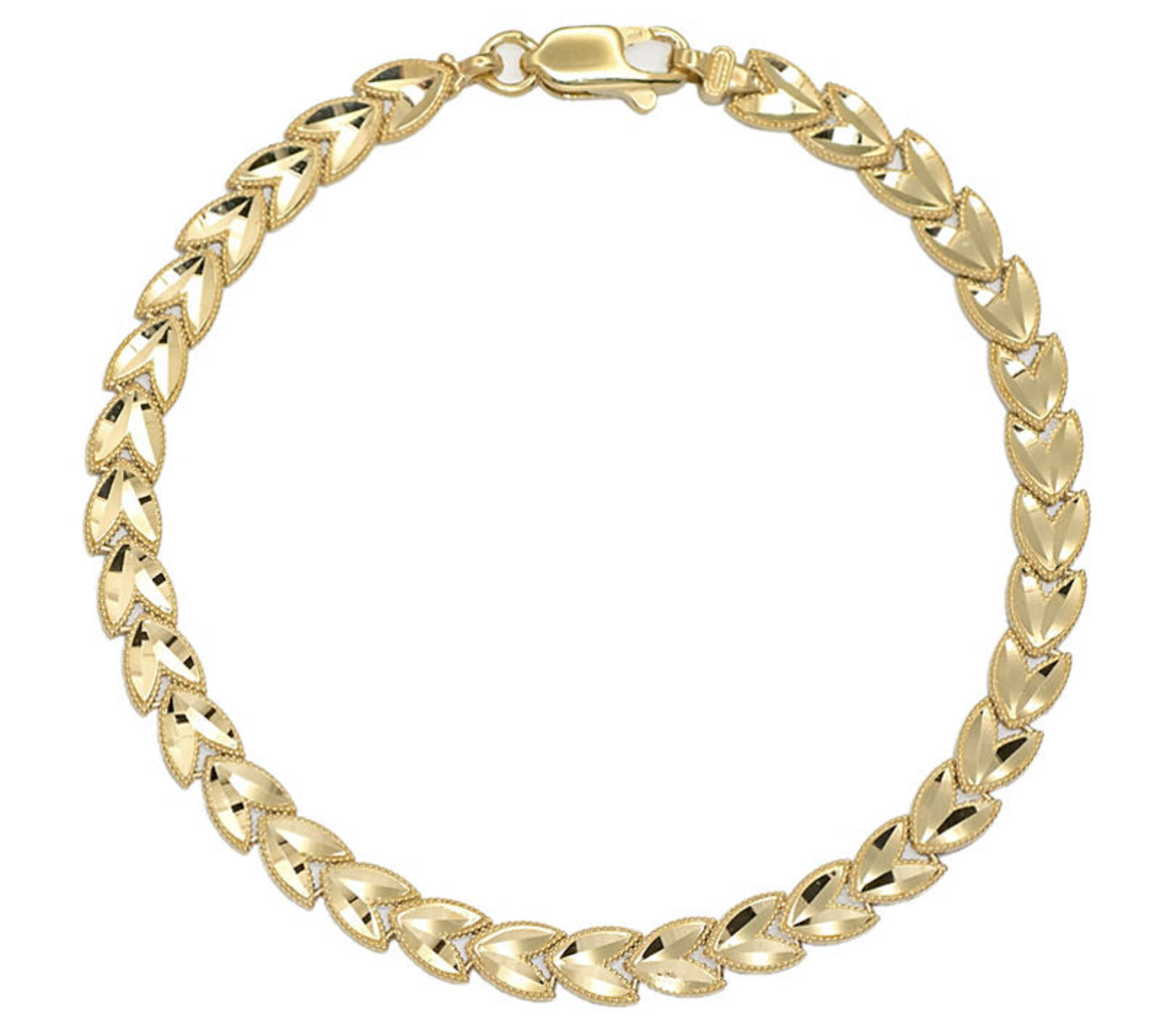 Gold bracelet with clasp
