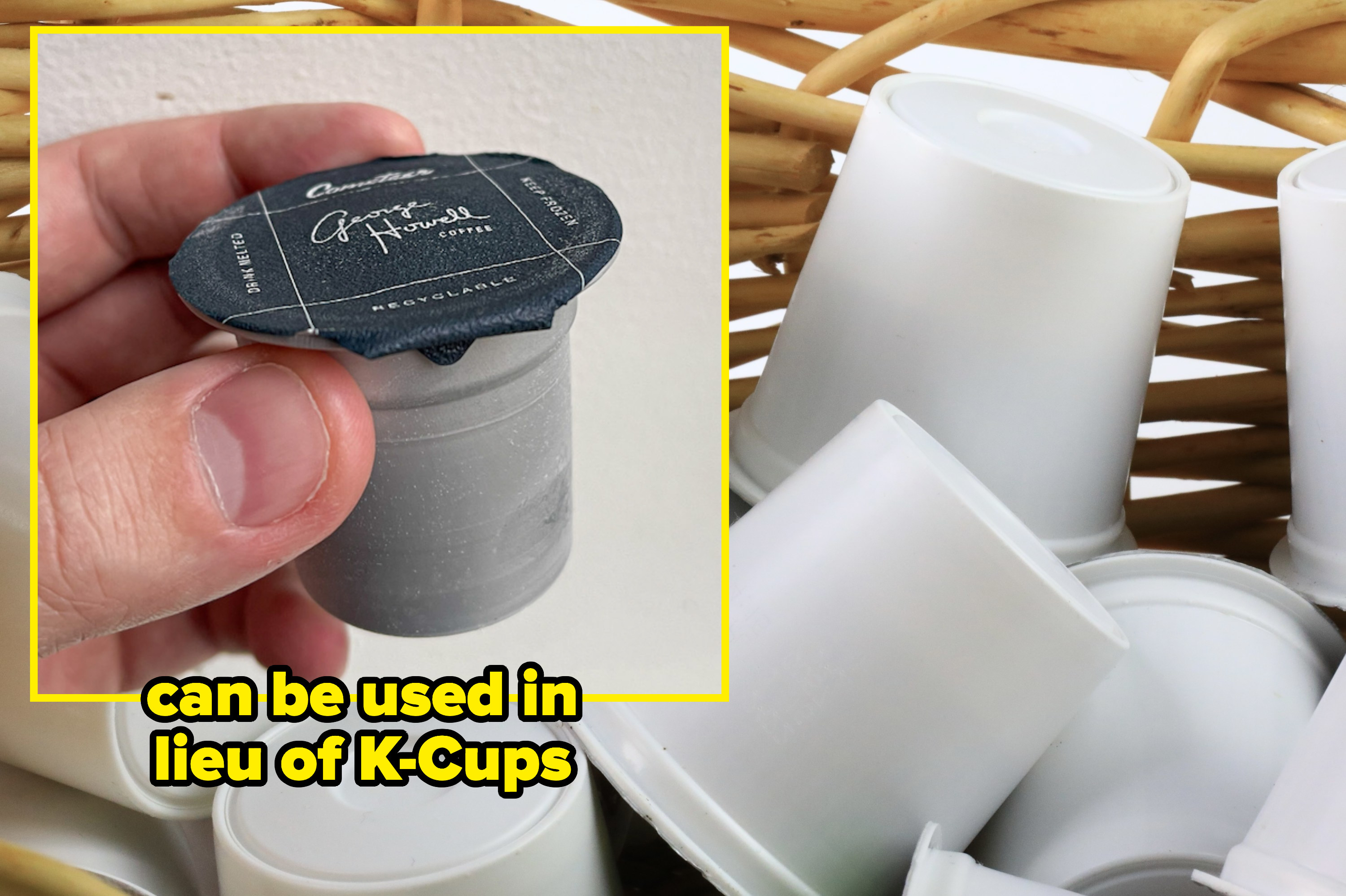 can be used in lieu of K-Cups