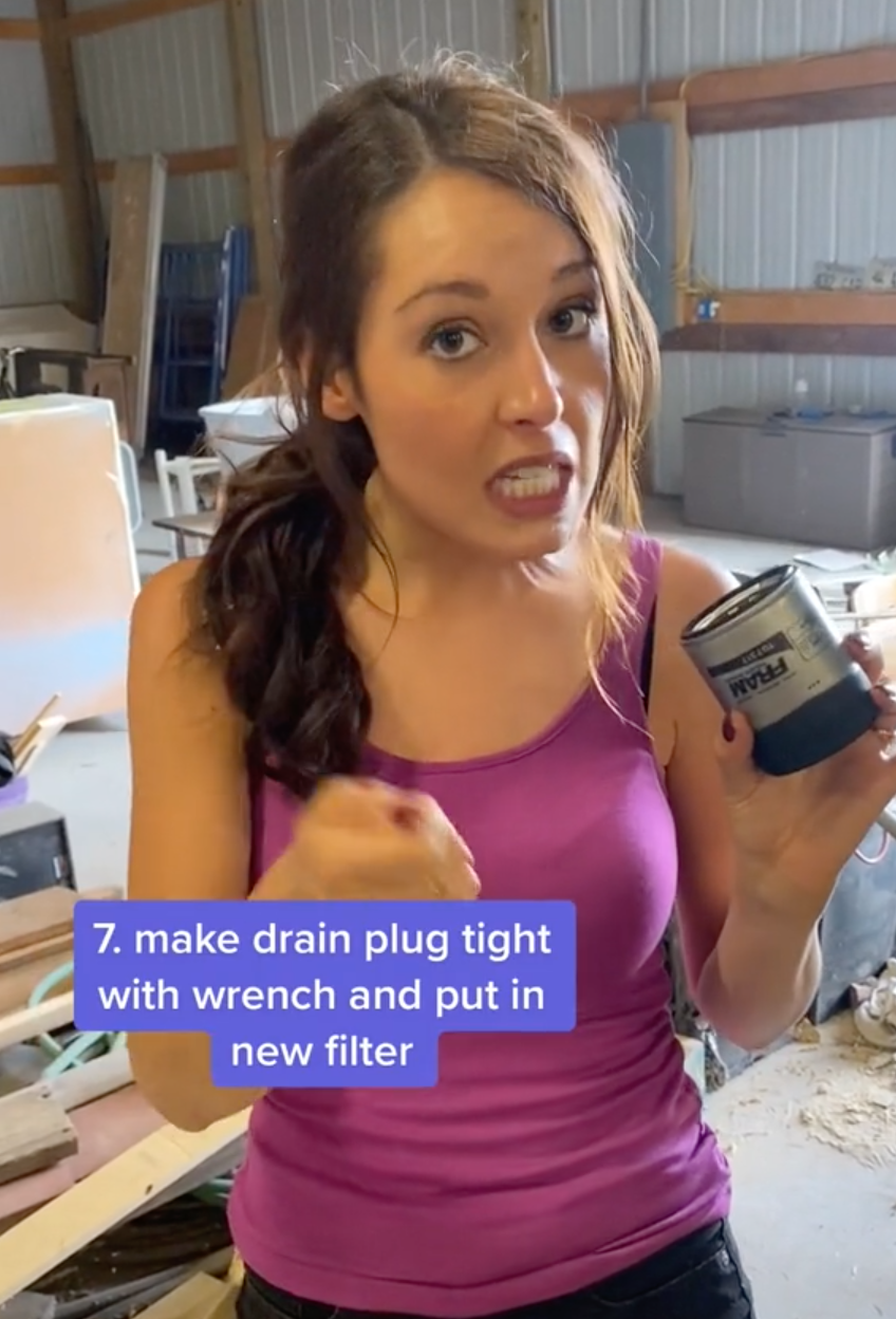 &quot;7. make drain plug tight with wrench and put in new filter&quot;