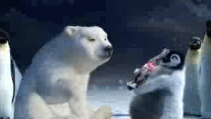 Polar bear and penguin Coca-Cola commercial