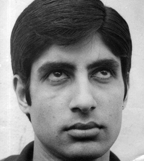 A young Amitabh Bachchan in a still from Saat Hindustani