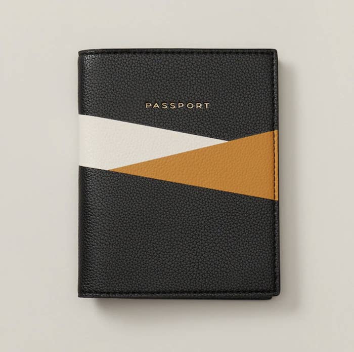 The geometric passport cover on a blank background