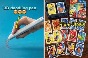 3d drawing pen, Pixar character UNO cards