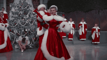 Danny Kaye and Vera-Ellen dance in &quot;White Christmas&quot;
