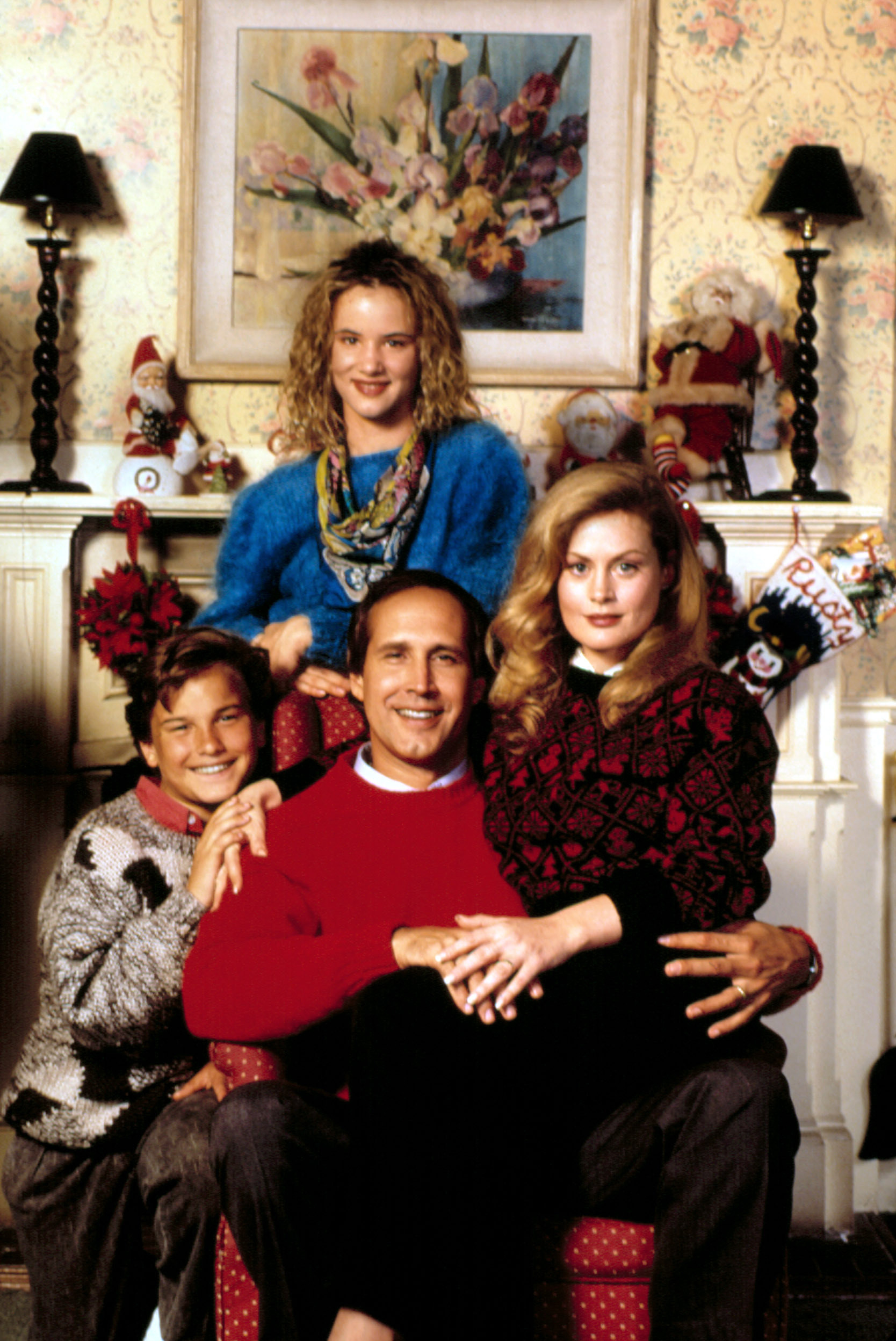 NATIONAL LAMPOON&#x27;S CHRISTMAS VACATION, Johnny Galecki, Juliette Lewis, Chevy Chase, Beverly D&#x27;Angelo, 1989