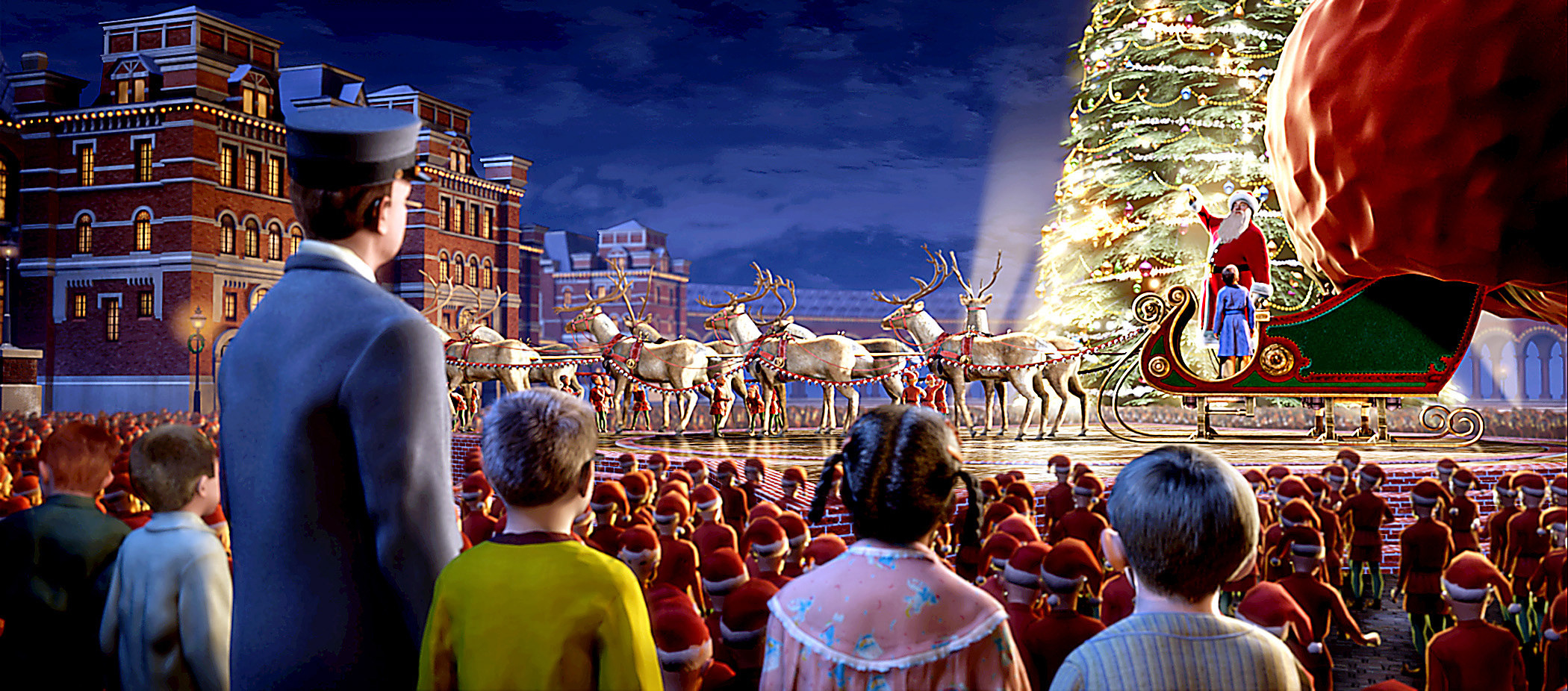 THE POLAR EXPRESS, Loney Boy, Conductor, Know-It-All, Holly, Santa Claus, Hero Boy, 2004