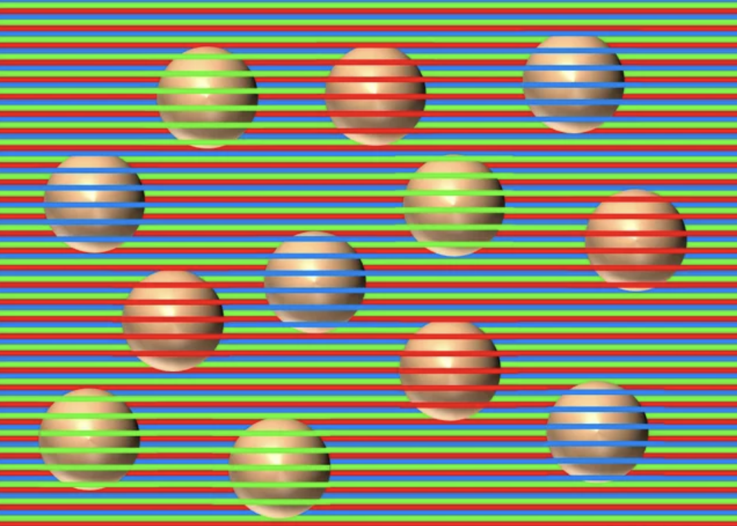 Spheres with lines going through them