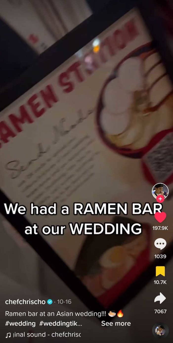 &quot;We had a RAMEN BAR at our WEDDING&quot;