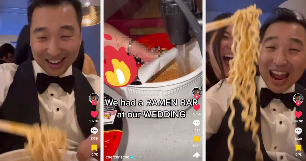 “We Had A Ramen Bar At Our Wedding”: This Couple Surprised Their Wedding Guests With A Ramen Bar After Dancing, And It’s Absolutely Genius