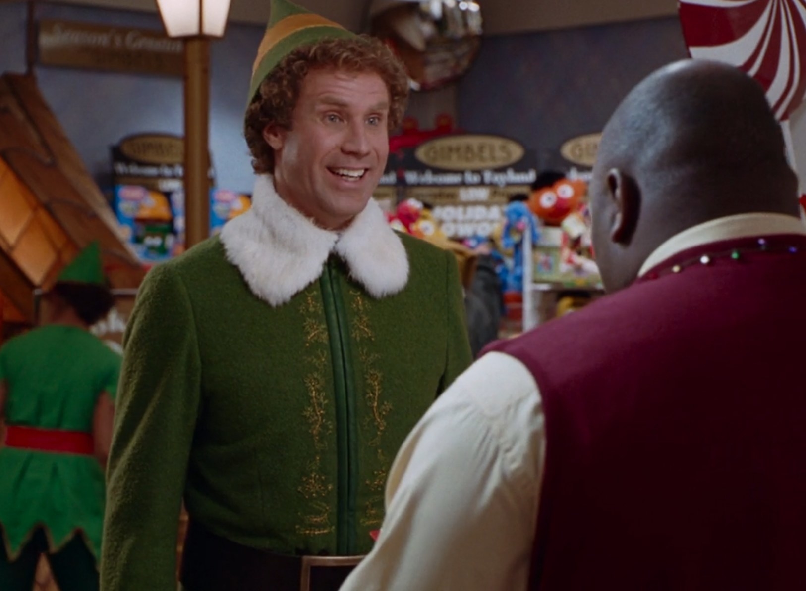 Will Ferrell as Buddy the Elf talks to his boss at Gimbel&#x27;s