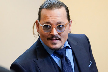 Johnny Depp is pictured in a court photo