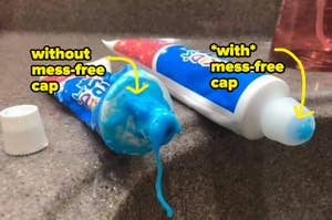 mess free toothpaste cap 