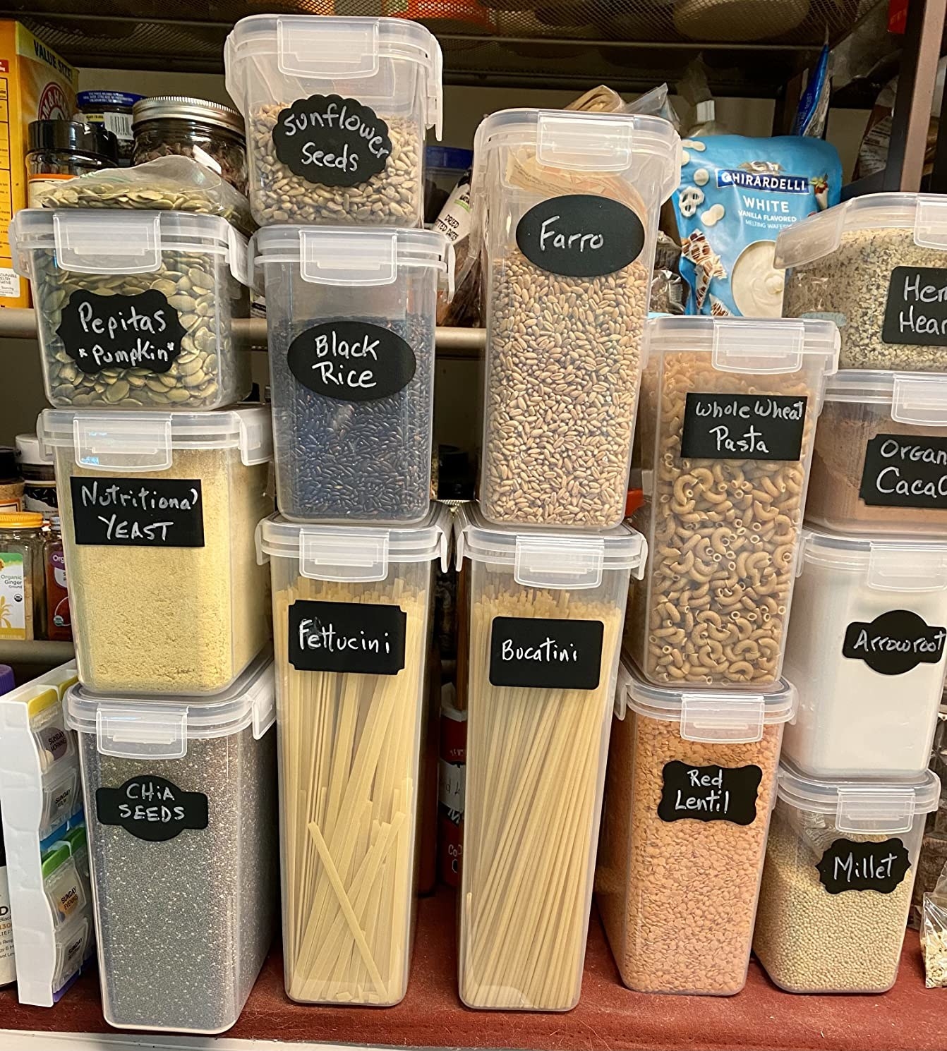 Reviewer image of containers filled with pantry items