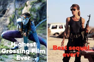 Zoe Saldana from Avatar and Linda Hamilton from Terminator 2