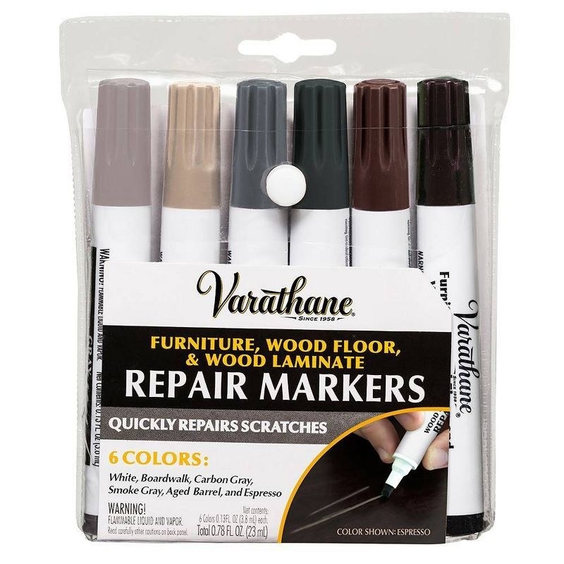 6 pack of wood scuff markers