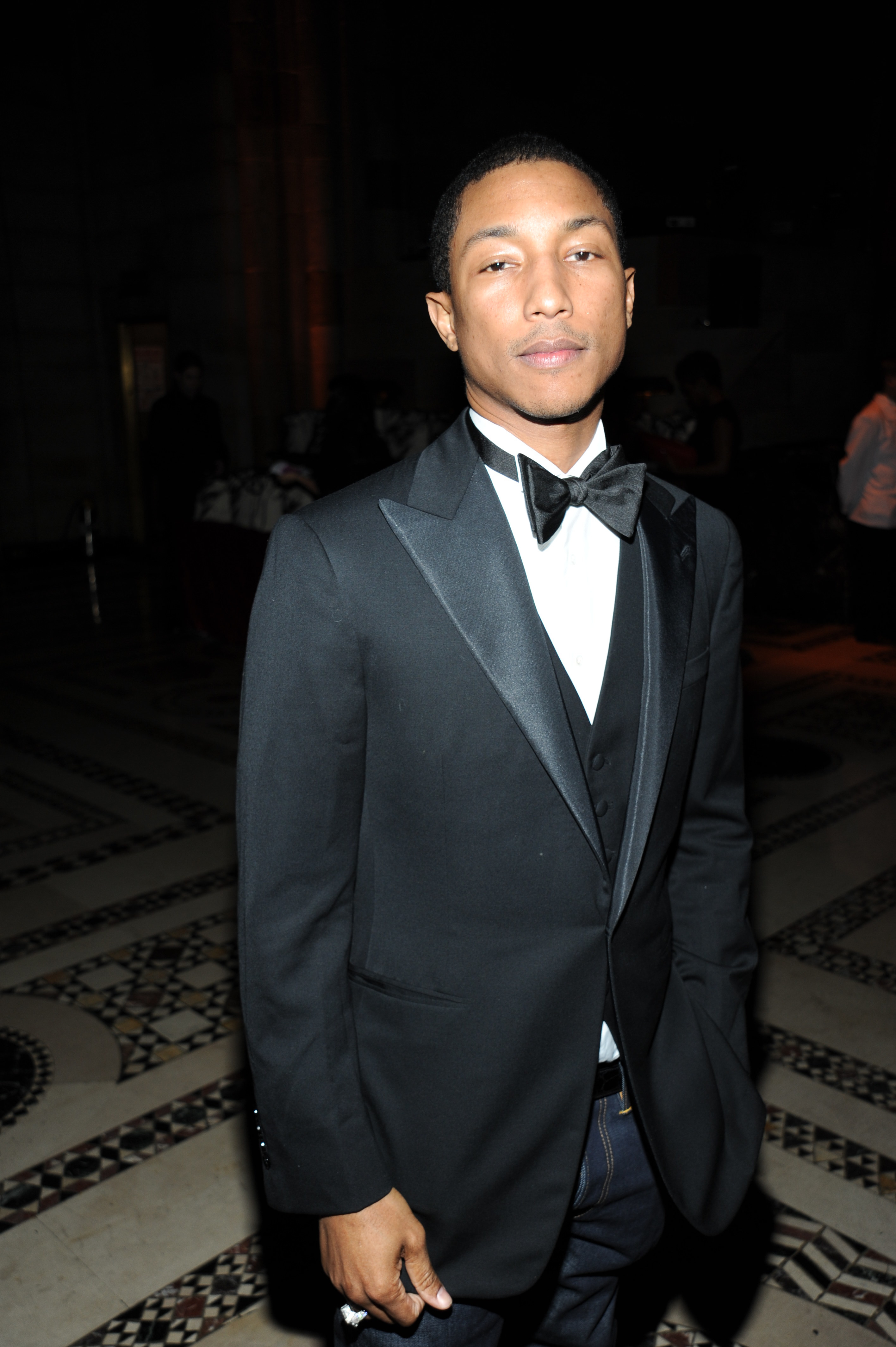 Pharrell in a bow tie