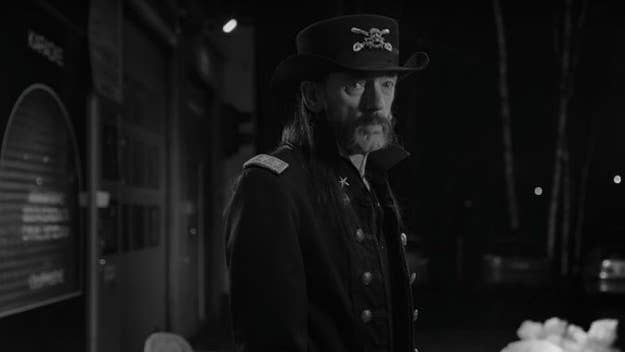Finnish company shares ad shot with Lemmy shortly before his passing.